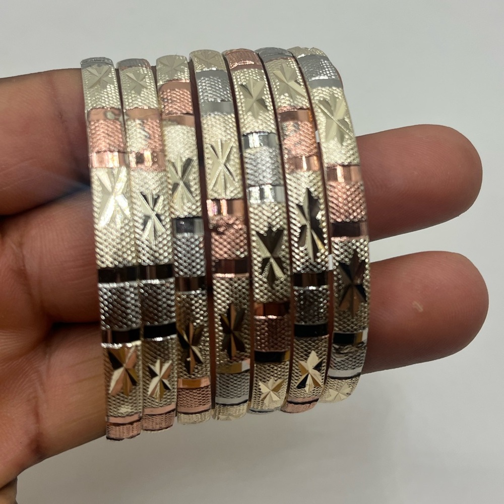 Gold filled chic Tri-tones semanario bangles